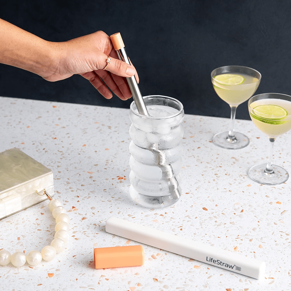 LifeStraw Sip Filtro a cannuccia in acciaio inox Rosa albicocca