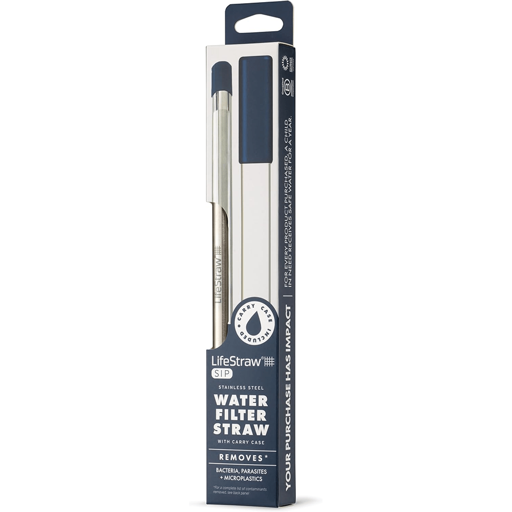 LifeStraw Sip Filtro a cannuccia in acciaio inox Blu mezzanotte