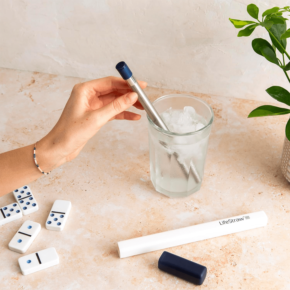 LifeStraw Sip Filtro a cannuccia in acciaio inox Blu mezzanotte