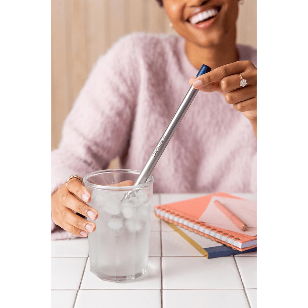 LifeStraw Sip Filtro a cannuccia in acciaio inox Blu mezzanotte
