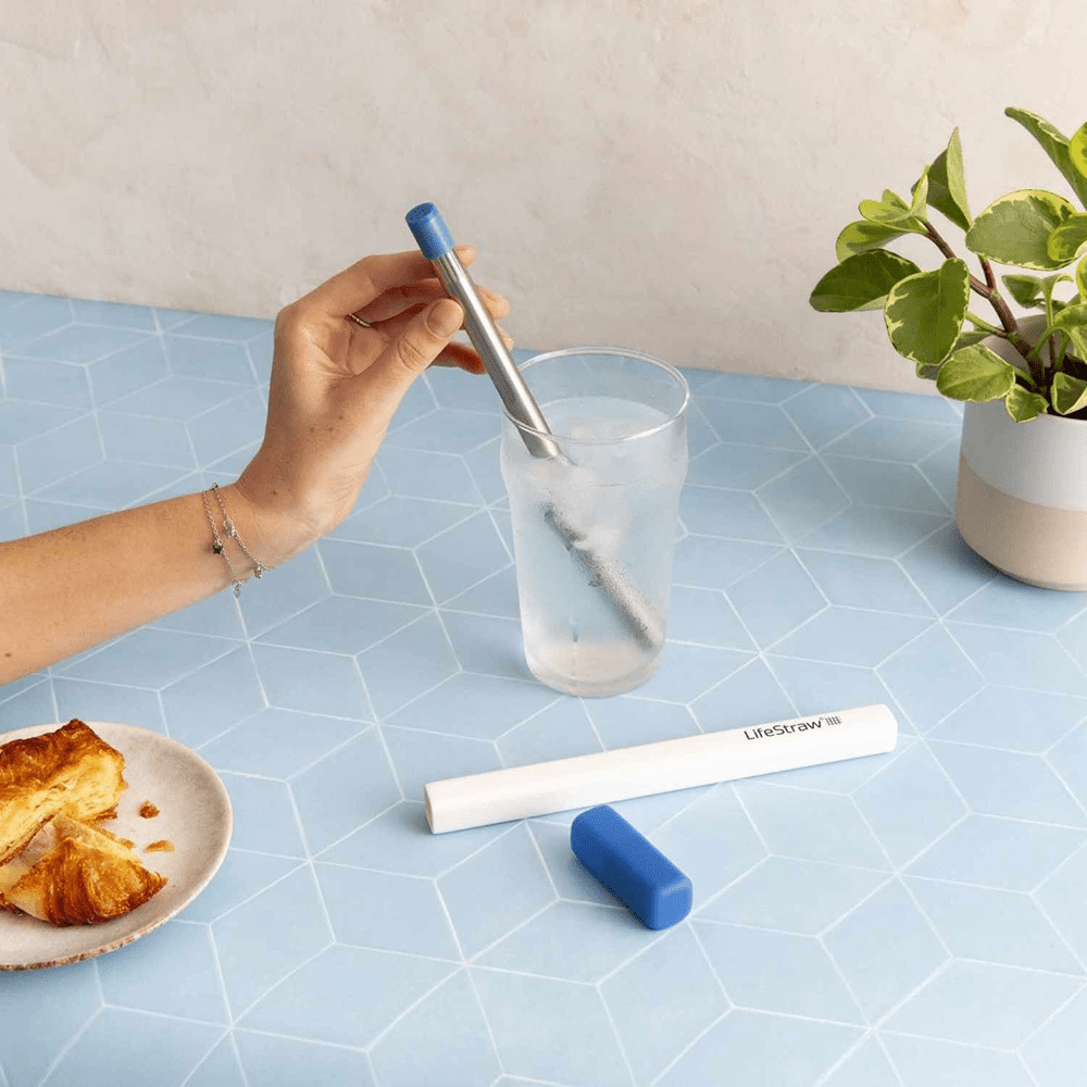 LifeStraw Sip Filtro a cannuccia in acciaio inox Blu tempestoso