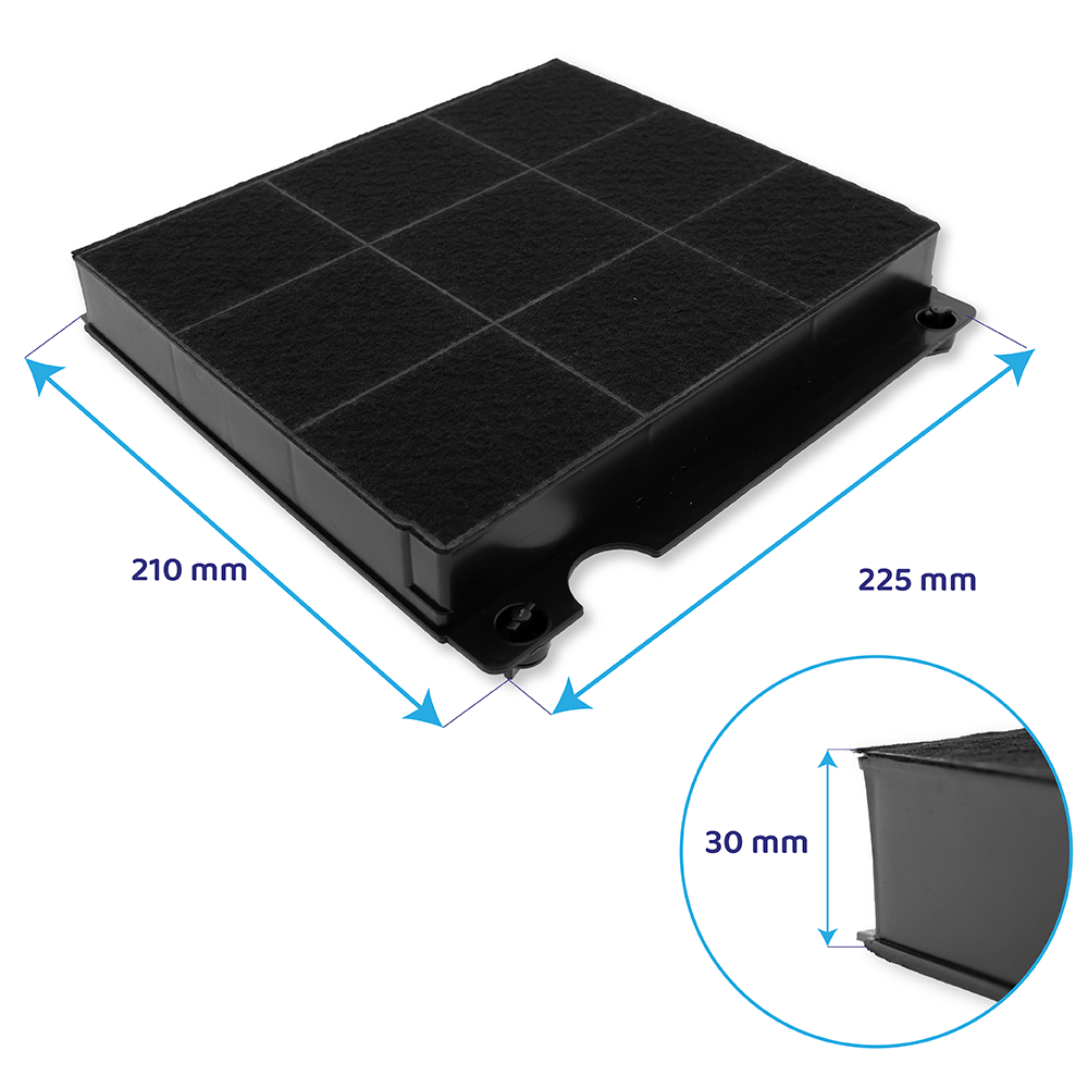 Filtro a carboni attivi compatibile con Gaggenau 647734 / 00647734