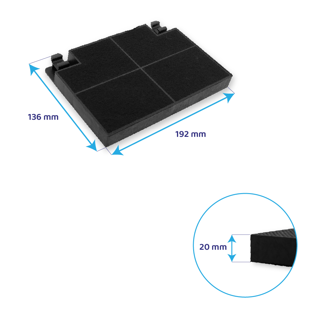 Zanker Filtro a carboni attivi (2 pz.) per KRP60... / ZKP6010...