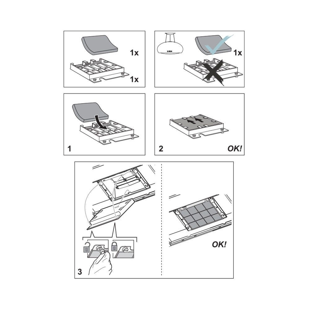 Quelle Filtro a carboni attivi rigenerabile MCFE11 / 9029800563