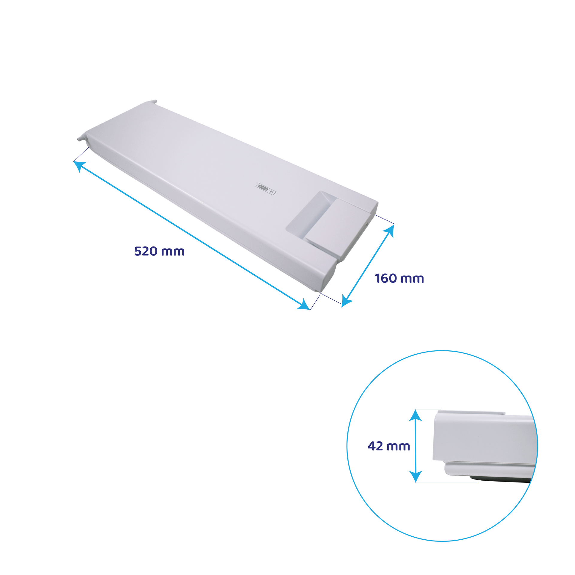 Indesit Sportello del congelatore 520x160mm / 481244069384