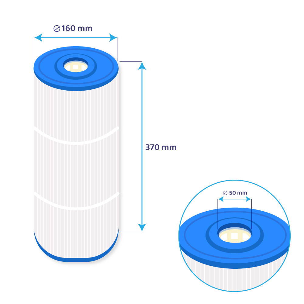 Filtro a cartuccia per piscina compatibile con Waterco Multicyclone Ultra Model