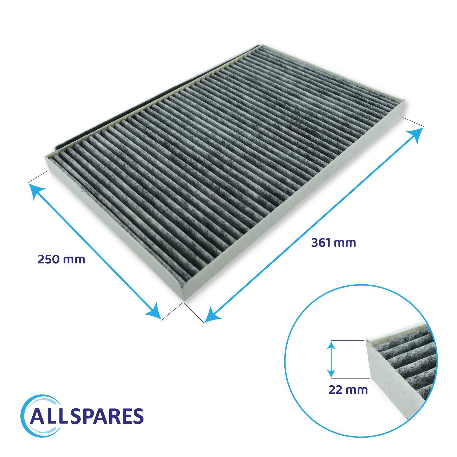 Filtro a carboni attivi (2 pz.) compatibile con Junker CleanAir Plus JD66LF60 / JD68LF60 / JD69LF60