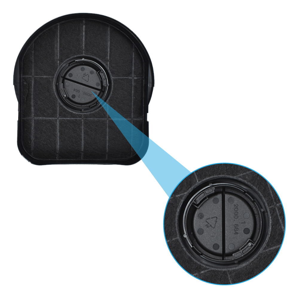Filtro a carboni attivi compatibile con Creda CRC60 / CRC65 / CRC90