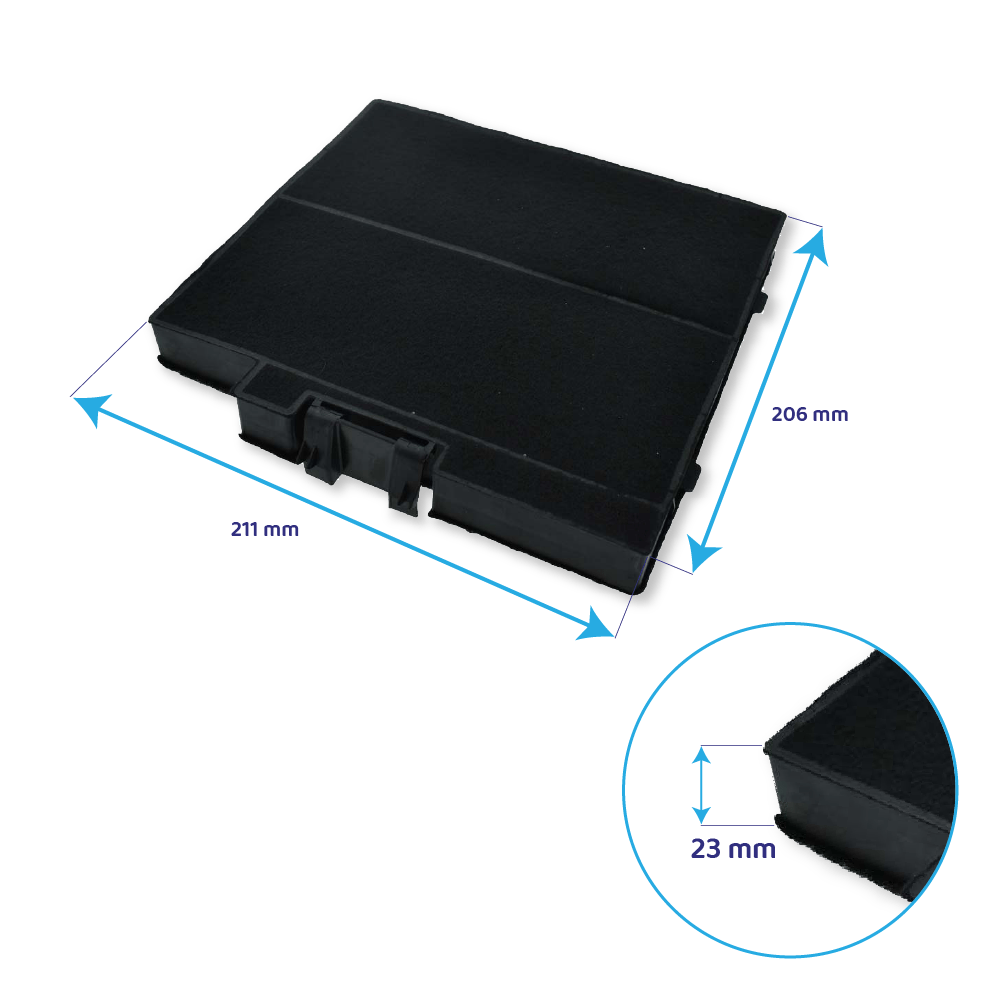 Filtro a carboni attivi compatibile con Constructa CZ51DXA0X0 / 11022296