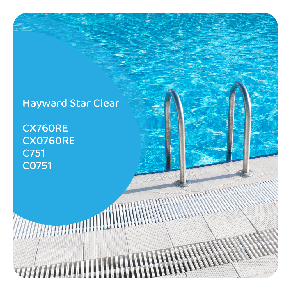 Filtro a cartuccia per piscina compatibile con Hayward StarClear CX760RE / CX0760RE / C751 / C0751
