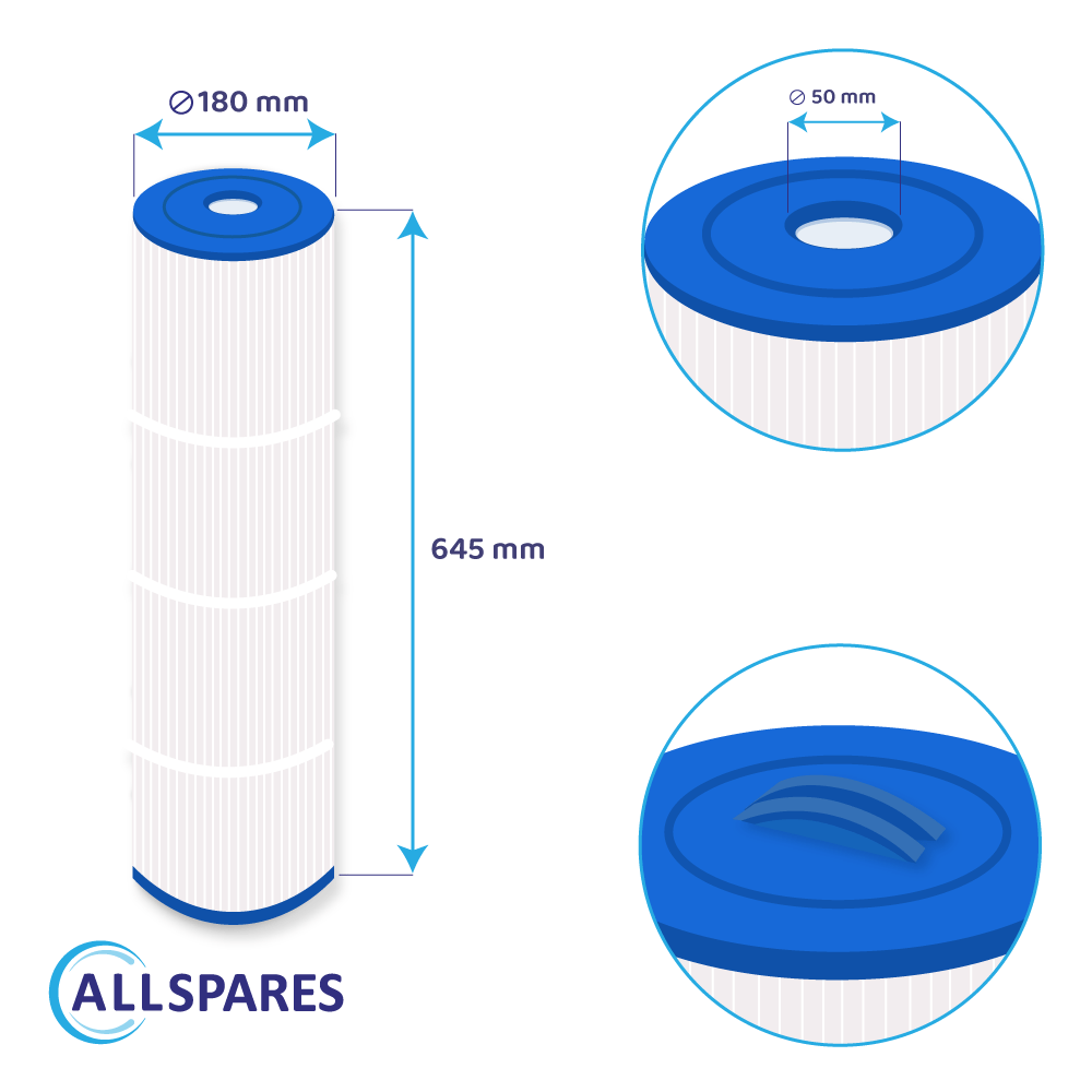 Filtro a cartuccia per piscina compatibile con Weltico C6 / 62616