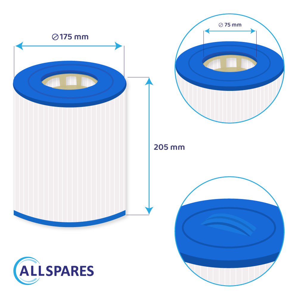 Filtro a cartuccia per piscina compatibile con Filtrinov FB12