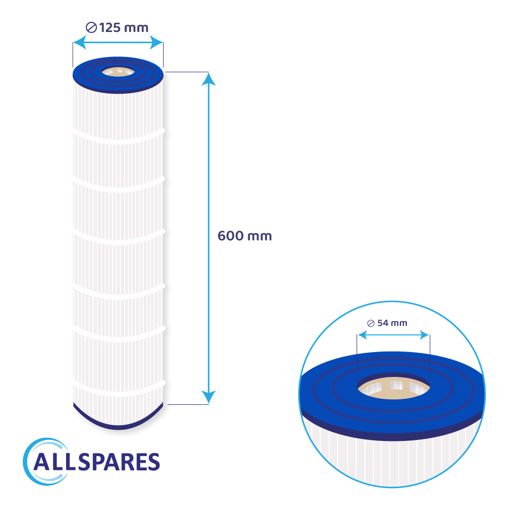 Filtro a cartuccia per piscina compatibile con Cal Spa / Coast Spa / Waterway 75 / PCAL75