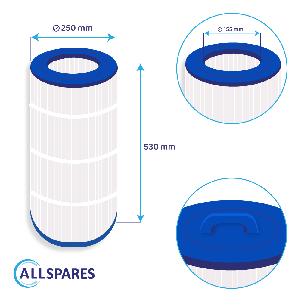 Filtro a cartuccia per piscina compatibile con Waterair CFW150 / CW150 / 008554