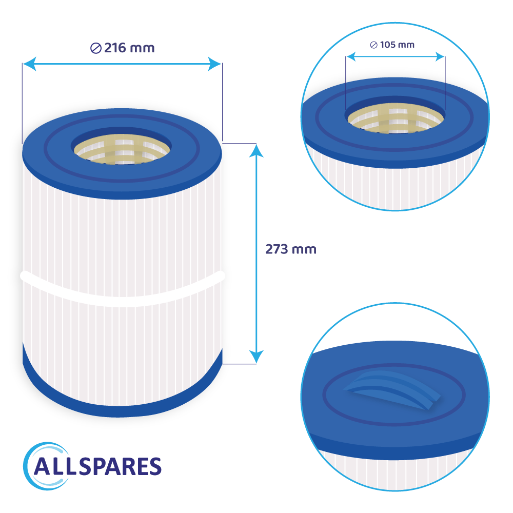 Filtro a cartuccia per piscina compatibile con Hayward CX400RE / PA40SF / C-8340 / FC-1295