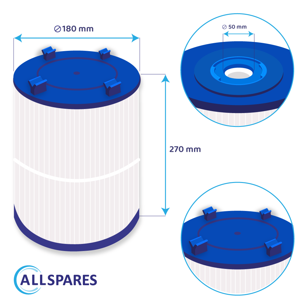 Filtro a cartuccia per minipiscina compatibile con Dimensions One / C-7367 / 70759 / SC730