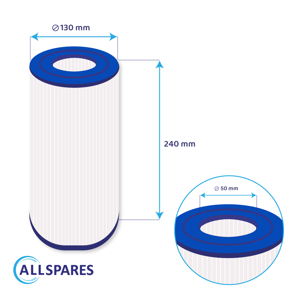 Filtro a cartuccia per minipiscina compatibile con PRB35-IN3 / SC705 / 40353 / C-4335