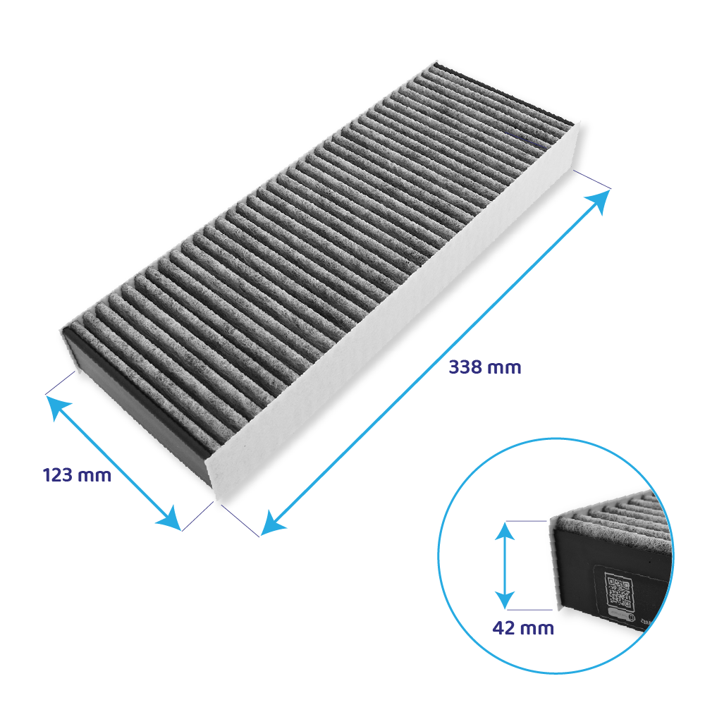 Filtro a carboni attivi (2 pz.) compatibile con Bora Basic / BHU / BIU / BFIU / GP4 (anti-odore di pesce)