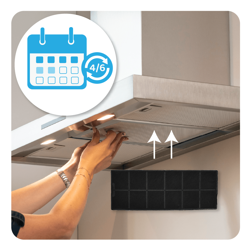 Filtro a carboni attivi (2 pz.) compatibile con De’longhi DCH9066XEC / DLCIV72.9