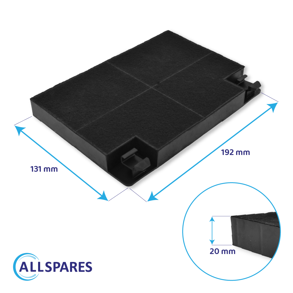 Filtro a carboni attivi (2 pz.) compatibile con Zanussi EFF70