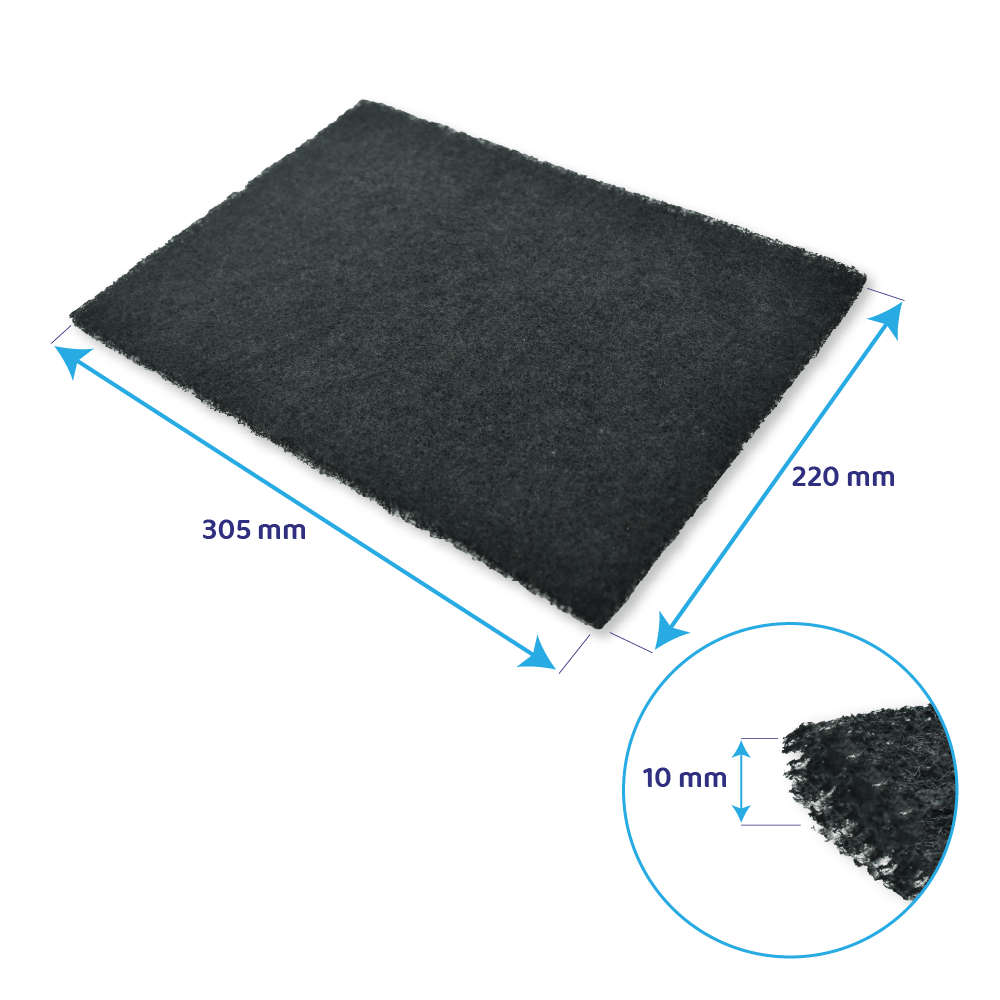Filtro a carboni attivi (3 pz.) compatibile con Brandt 79X8361 / AK204AE1 / 74X1075