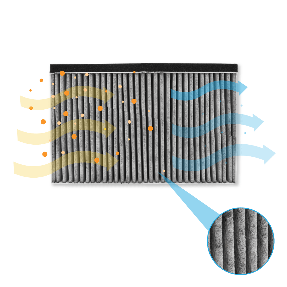 Filtro a carboni attivi compatibile con Blaupunkt CleanAir 11049702 / 11026771