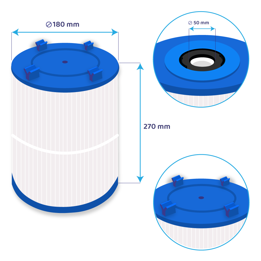Filtro a cartuccia per minipiscina SC730 / 70759 / C-7367