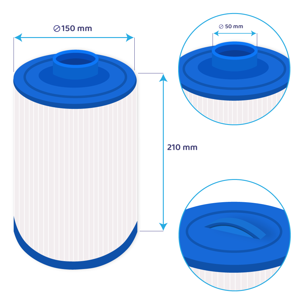 Filtro a cartuccia per minipiscina PWW100ST Haut / 6CH-941 / 60402 / SC736