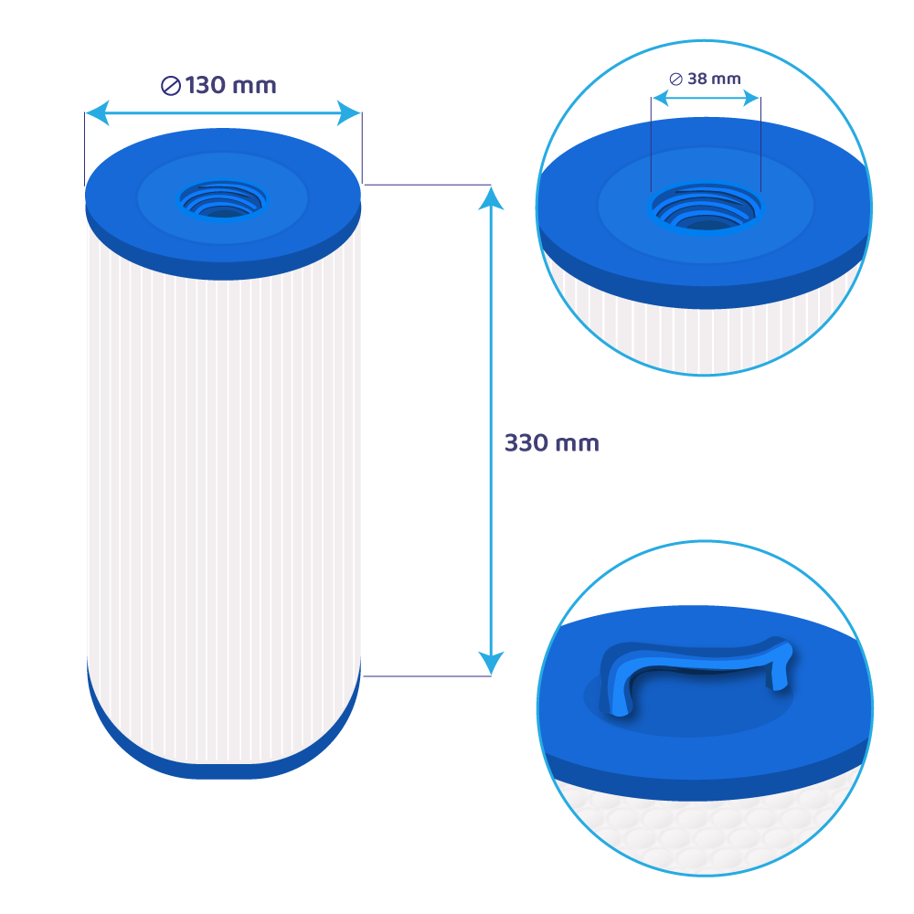 Filtro a cartuccia per minipiscina SC757 / 40508 / 4CH-949