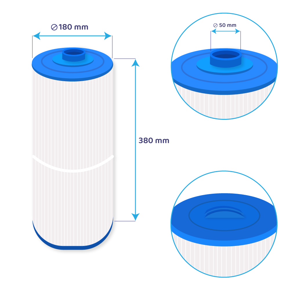 Filtro a cartuccia per minipiscina Caldera PCD75 / C-7479 / 70752 / SC774