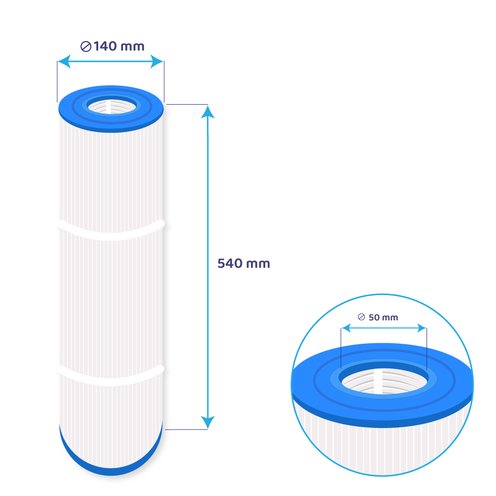Filtro a cartuccia per minipiscina Coast PCST80 / 817-0098 / C-5396 / 51001 / SC791