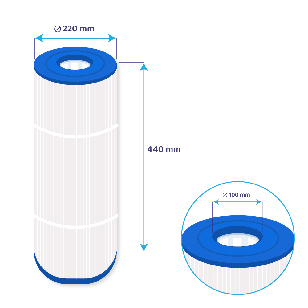 Filtro a cartuccia per minipiscina Hayward StarClear C800 EURO / CX800RE / HW800