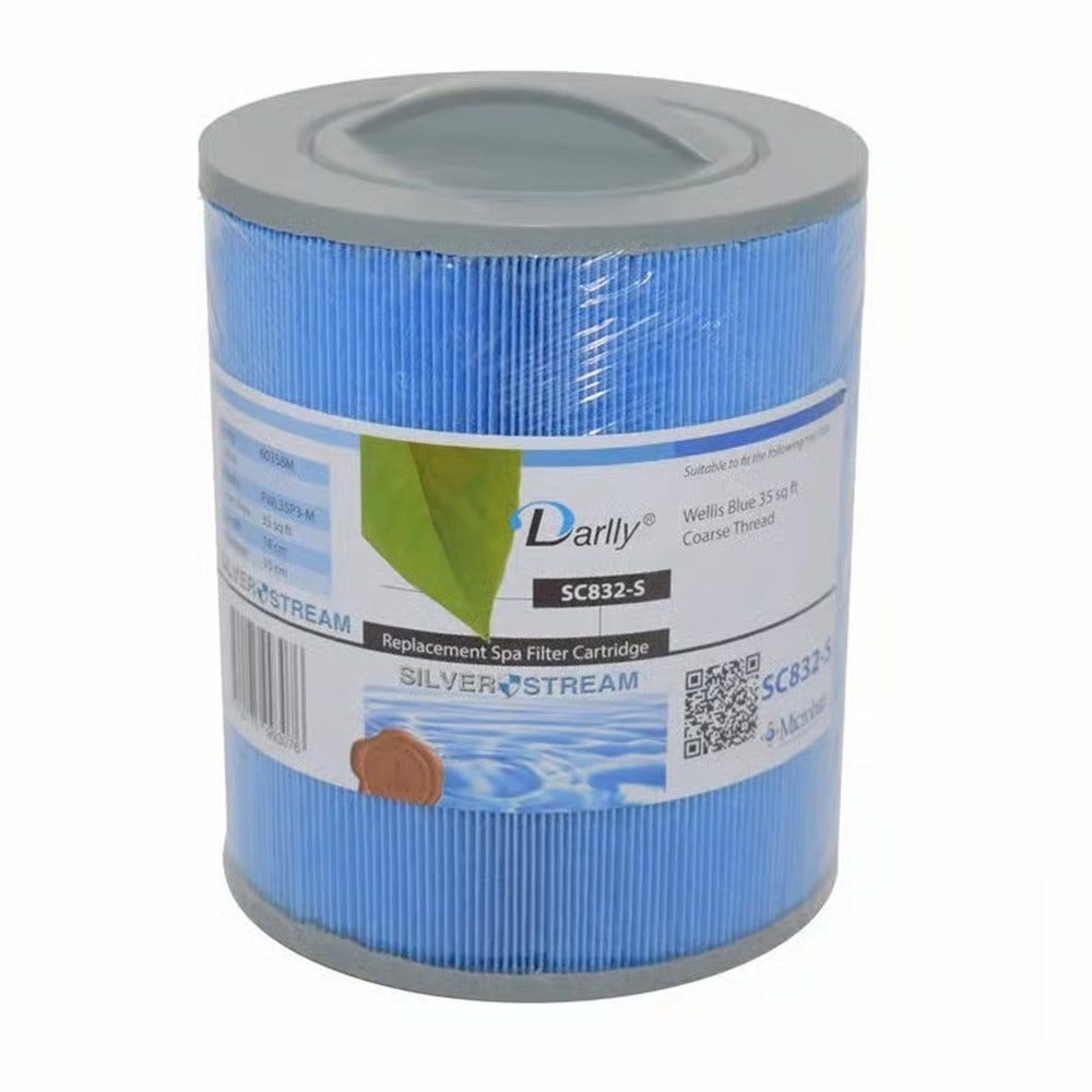 Filtro a cartuccia per minipiscina compatibile con Wellis AKU0135 / PWL35P3-M (antibatterico)