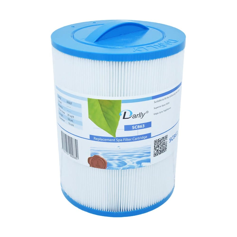 Filtro a cartuccia per minipiscina compatibile con Superior Wellness SS04 / SC863 / 50327