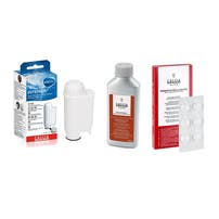 Gaggia Kit manutenzione per macchina da caffè decalcificante + pastiglie per la pulizia + filtro per acqua