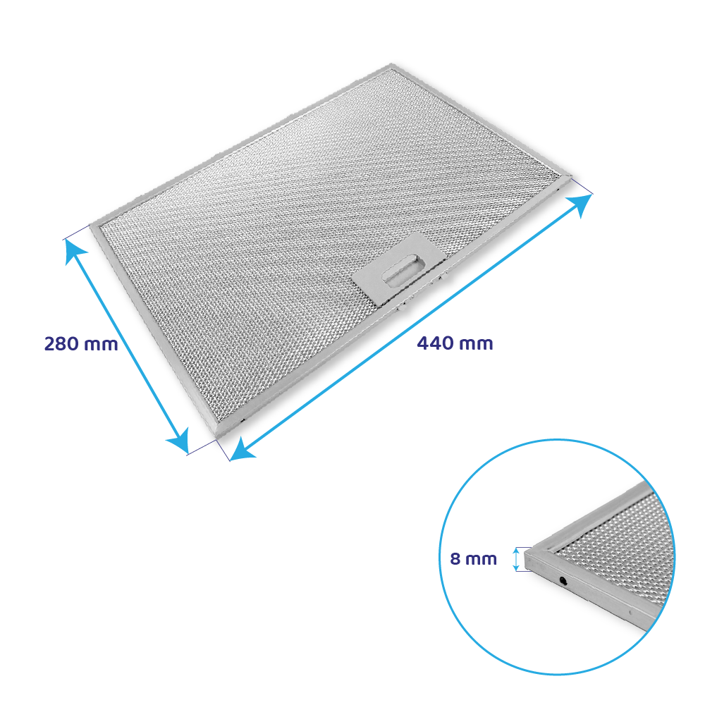 Teka Filtro metallico antigrasso 440x280mm 81455031