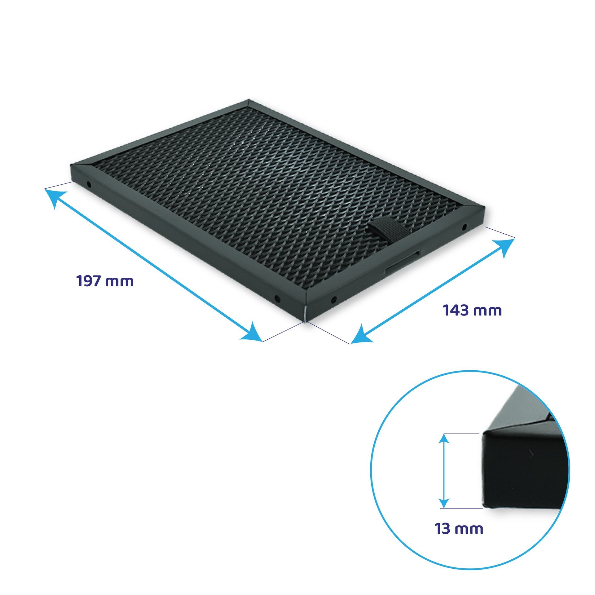 AEG Filtro a carboni attivi rigenerabile 197x143mm 140237131010