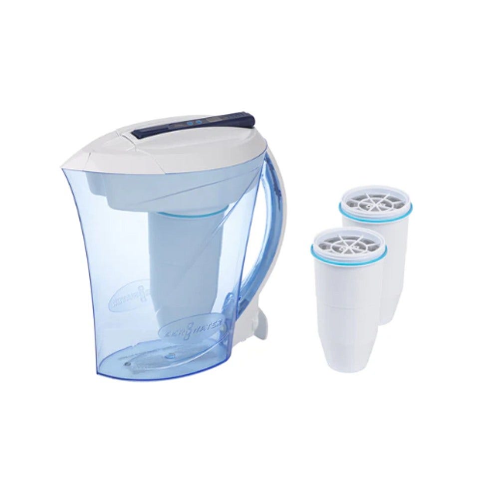 Brocca filtrante ZeroWater 2,4 L incl. 3 filtri per acqua (filtra PFAS)