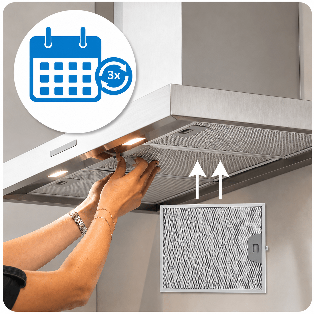 Progress Filtro metallico antigrasso 300x254mm per PDG6140E / PDG9140E