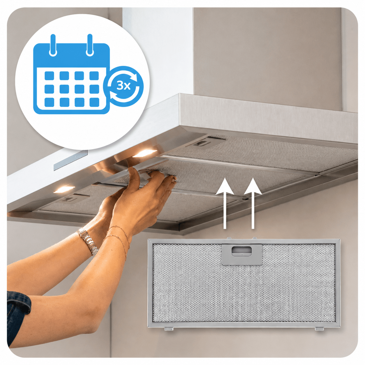 .Filtro metallico antigrasso 459x178mm compatibile con Turboair ALPI GREY... / GF03FC