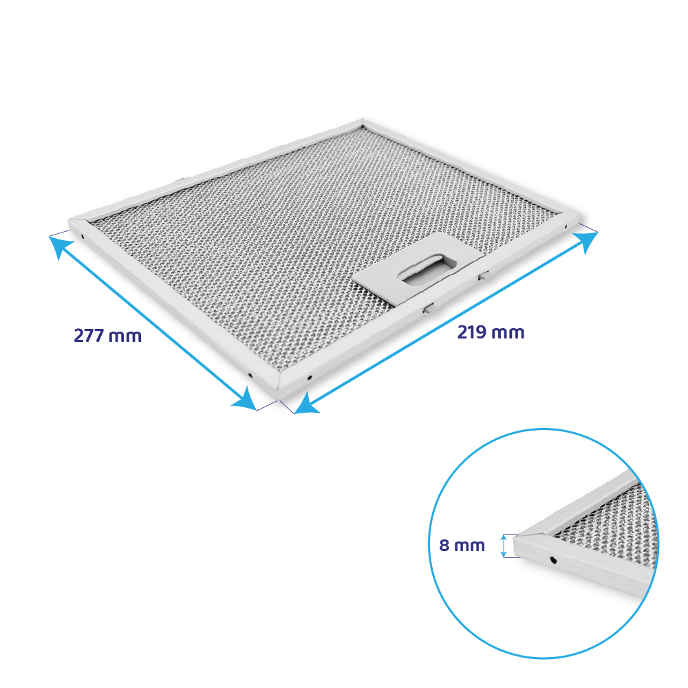 Hotpoint-Ariston Filtro metallico antigrasso 275x217mm 481248058332