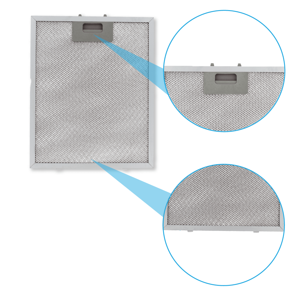 Kit filtro a carboni attivi (2 pz.) e Filtro metallico antigrasso (1 pz) compatibile con Candy CVMA60/90
