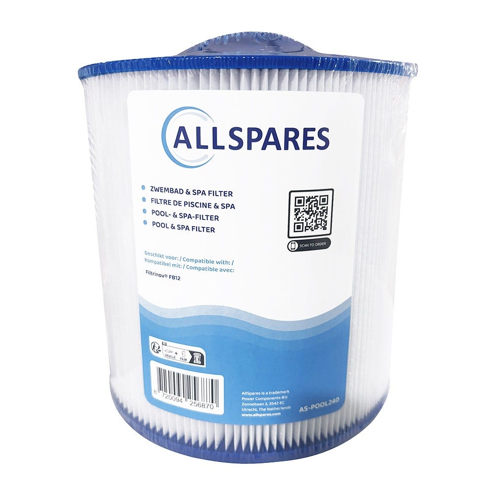 Filtro a cartuccia per piscina compatibile con Filtrinov FB12