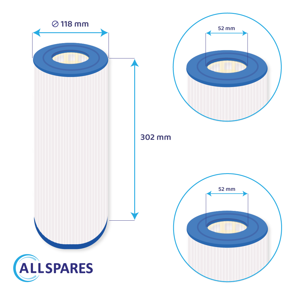 Filtro a cartuccia per piscina compatibile con Hayward MicroStar Clear C225 EURO / CX225RE