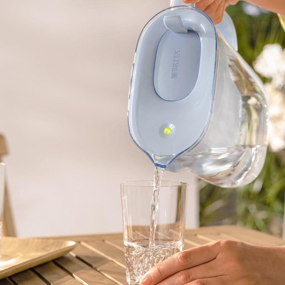 BRITA Caraffa filtrante 2.4L Style Eco Azzurro Polvere + Filtro MAXTRA PRO