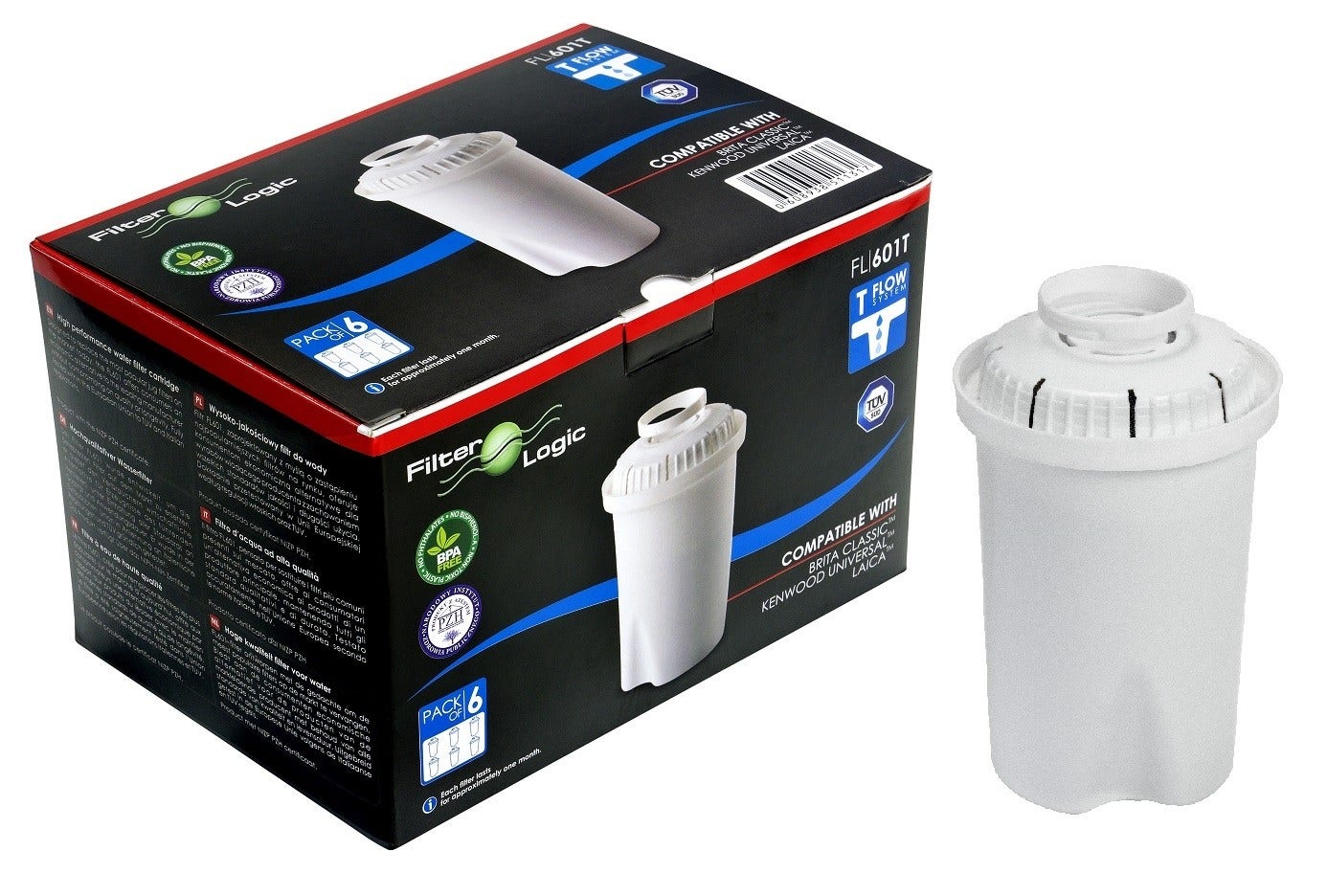 Filtro per Acqua Filter Logic per BRITA CLASSIC (confezione da 6) FL-601T
